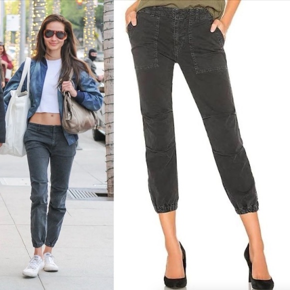 Nili Lotan Cropped Military Jogger Pants Black Women’s Size 8 - Picture 3 of 15